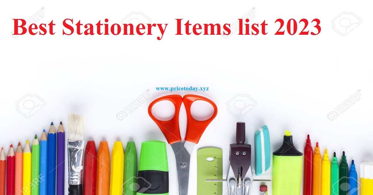 Stationery Items list
